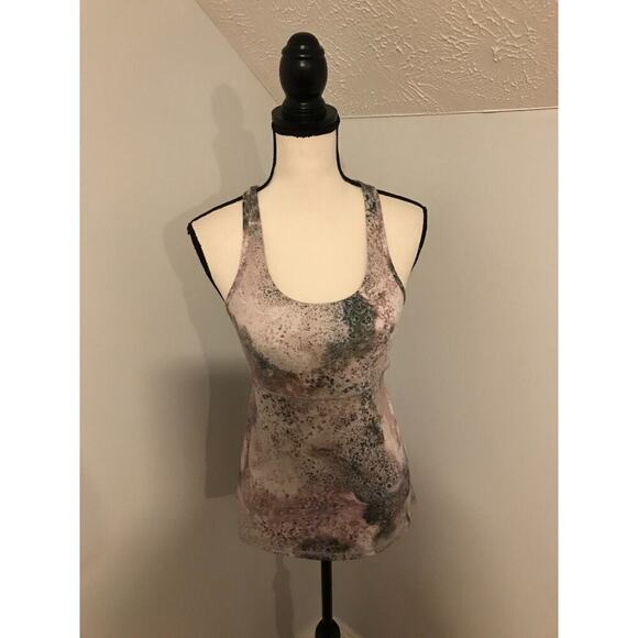 Lululemon Crossback Sugar Crush Multi/Silver Fox Tank - Size 8 - Picture 1 of 7